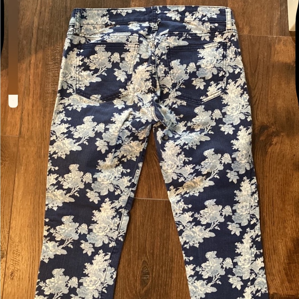 Gap floral printed skinny jeans size 4 - Picture 4 of 4
